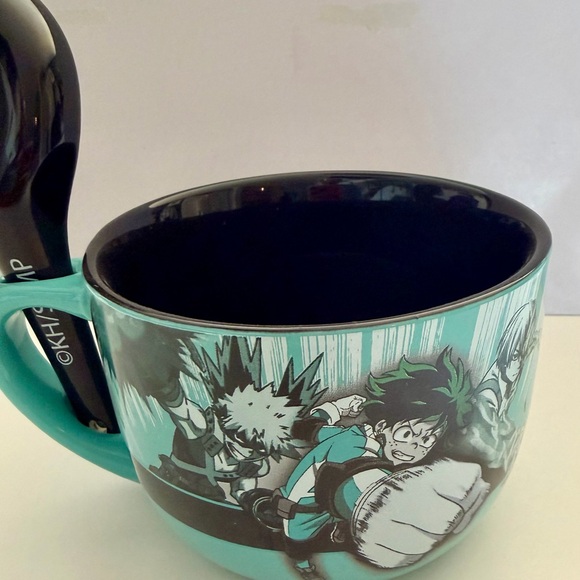 My Hero Academia 20oz Soup Mug & Spoon Set - Deku, Bakugo, Todoroki - Picture 6 of 10